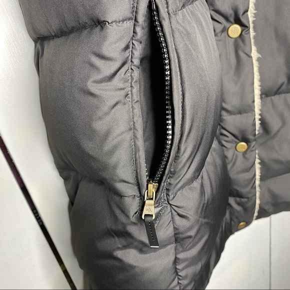 Lauren Ralph Lauren faux trim quilted parka jacket size XS NWT - Picture 16 of 16